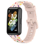Cinturino sportivo in silicone a pois arcobaleno, For Huawei Band 7