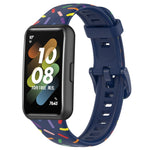 Cinturino sportivo in silicone a pois arcobaleno, For Huawei Band 7