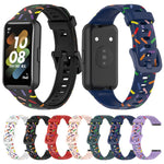 Cinturino sportivo in silicone a pois arcobaleno, For Huawei Band 7