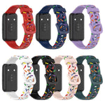 Cinturino sportivo in silicone a pois arcobaleno, For Huawei Band 7