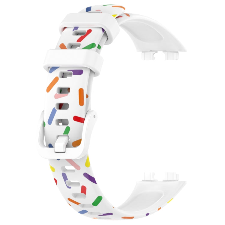 Cinturino sportivo in silicone a pois arcobaleno, For Huawei Band 10 / 9 / 8