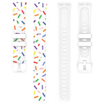 Cinturino sportivo in silicone a pois arcobaleno, For Huawei Band 10 / 9 / 8