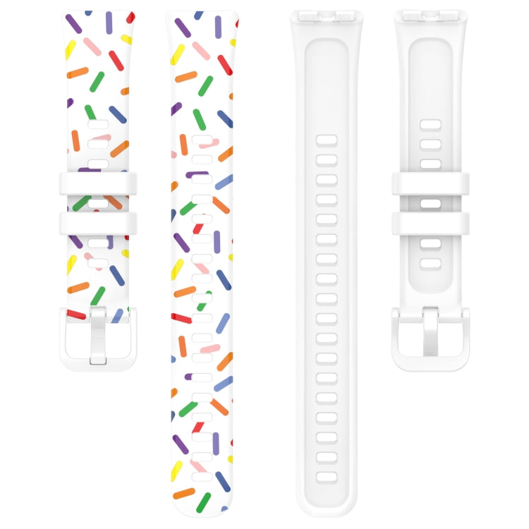 Cinturino sportivo in silicone a pois arcobaleno, For Huawei Band 10 / 9 / 8