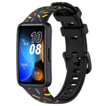 Cinturino sportivo in silicone a pois arcobaleno, For Huawei Band 10 / 9 / 8