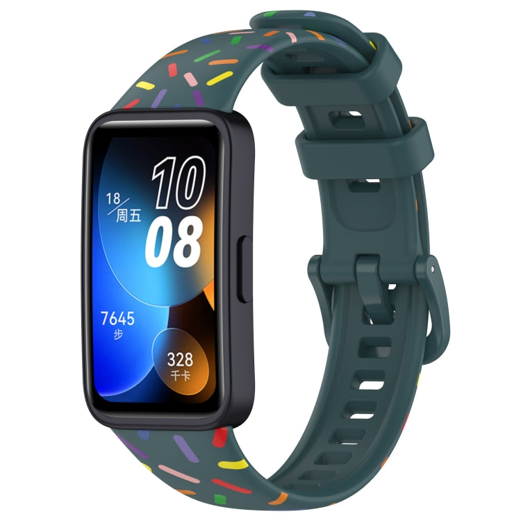 Cinturino sportivo in silicone a pois arcobaleno, For Huawei Band 10 / 9 / 8