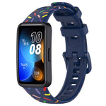 Cinturino sportivo in silicone a pois arcobaleno, For Huawei Band 10 / 9 / 8