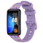 Cinturino sportivo in silicone a pois arcobaleno, For Huawei Band 10 / 9 / 8