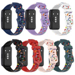 Cinturino sportivo in silicone a pois arcobaleno, For Huawei Band 10 / 9 / 8