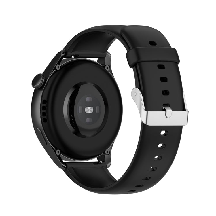 Cinturino per orologio con fibbia in argento in acciaio inossidabile in silicone tinta unita, Silver Buckle