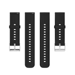 Cinturino per orologio con fibbia in argento in acciaio inossidabile in silicone tinta unita, Silver Buckle