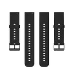 Cinturino per orologio con fibbia nera in acciaio inossidabile in silicone tinta unita, Black Buckle