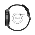 Cinturino per orologio con fibbia nera in acciaio inossidabile in silicone tinta unita, Black Buckle