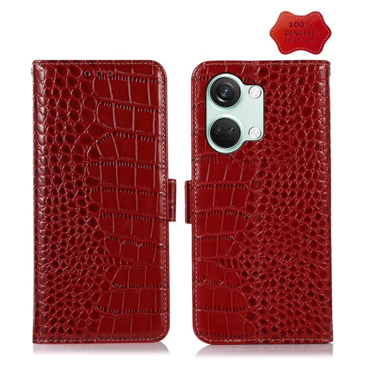 Custodia per telefono in pelle di vacchetta di coccodrillo, For OnePlus Nord CE4 5G Global, For OnePlus Ace 3 / 12R, For OnePlus Ace 2 Pro, For OnePlus Nord CE3 5G, For OnePlus Nord 3 / Ace 2V