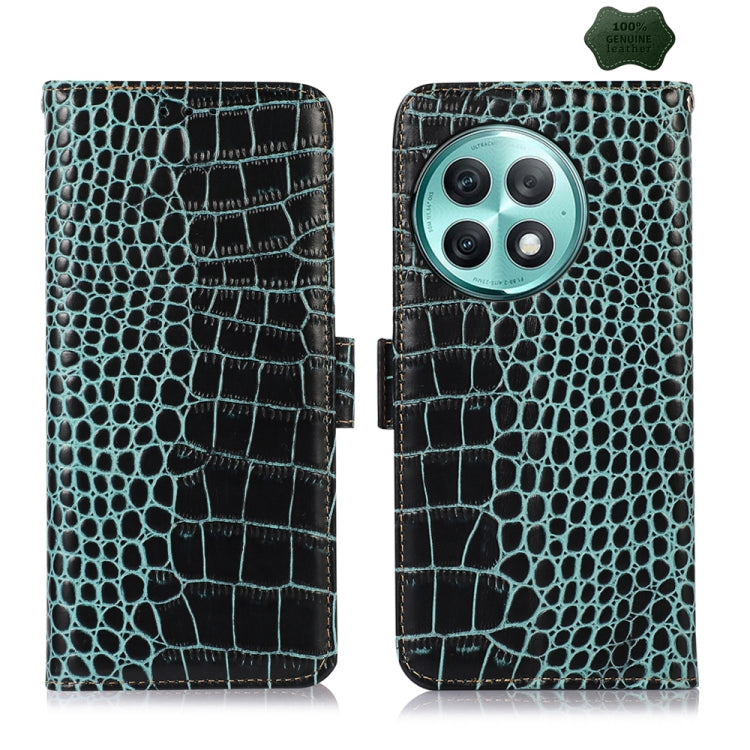 Custodia per telefono in pelle di vacchetta di coccodrillo, For OnePlus Nord CE4 5G Global, For OnePlus Ace 3 / 12R, For OnePlus Ace 2 Pro, For OnePlus Nord CE3 5G, For OnePlus Nord 3 / Ace 2V