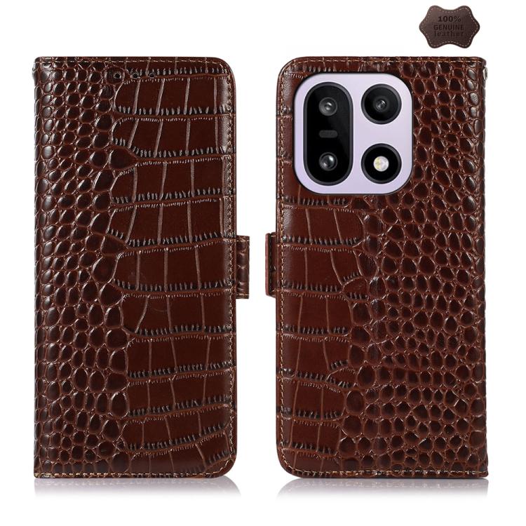Custodia per telefono in pelle di vacchetta di coccodrillo, For OnePlus Nord CE6 Lite 5G Global, For OnePlus Ace 6 Ultra, For OnePlus 15T, For OnePlus Turbo 6V / Turbo 6, For OnePlus 15R/Ace 6 5G/Ace 6T 5G, For OnePlus 15