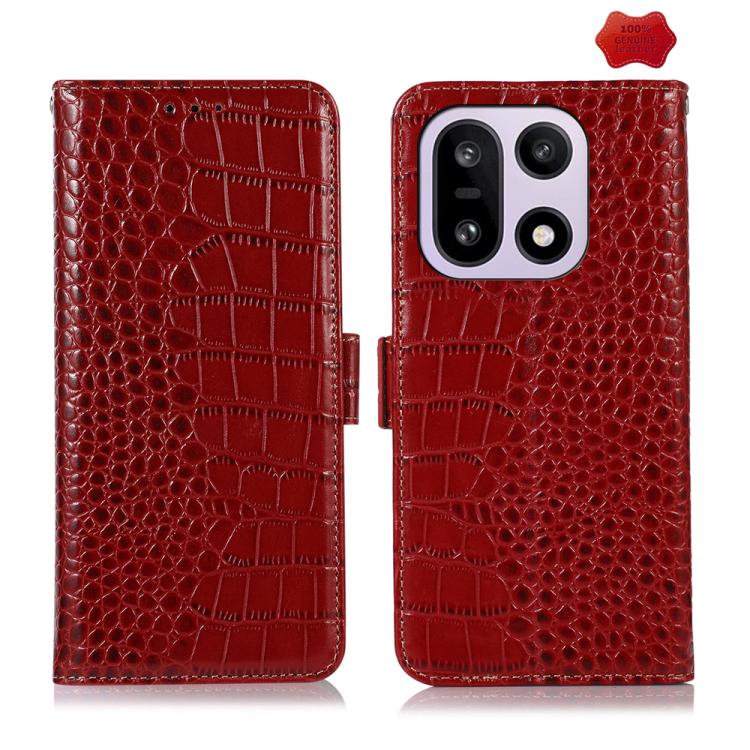 Custodia per telefono in pelle di vacchetta di coccodrillo, For OnePlus Nord CE6 Lite 5G Global, For OnePlus Ace 6 Ultra, For OnePlus 15T, For OnePlus Turbo 6V / Turbo 6, For OnePlus 15R/Ace 6 5G/Ace 6T 5G, For OnePlus 15