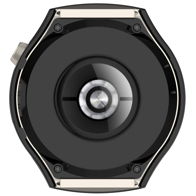 Custodia protettiva per orologio scavata a mezza copertura + set di pellicole idrogel, For Huawei Watch 4 Pro