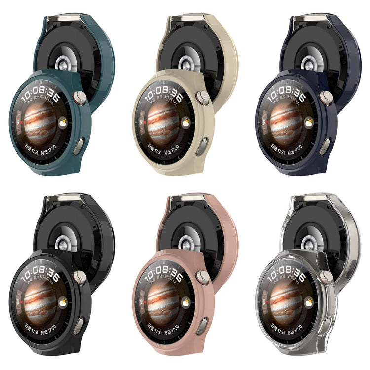 Custodia protettiva per orologio scavata a mezza copertura + set di pellicole idrogel, For Huawei Watch 4 Pro