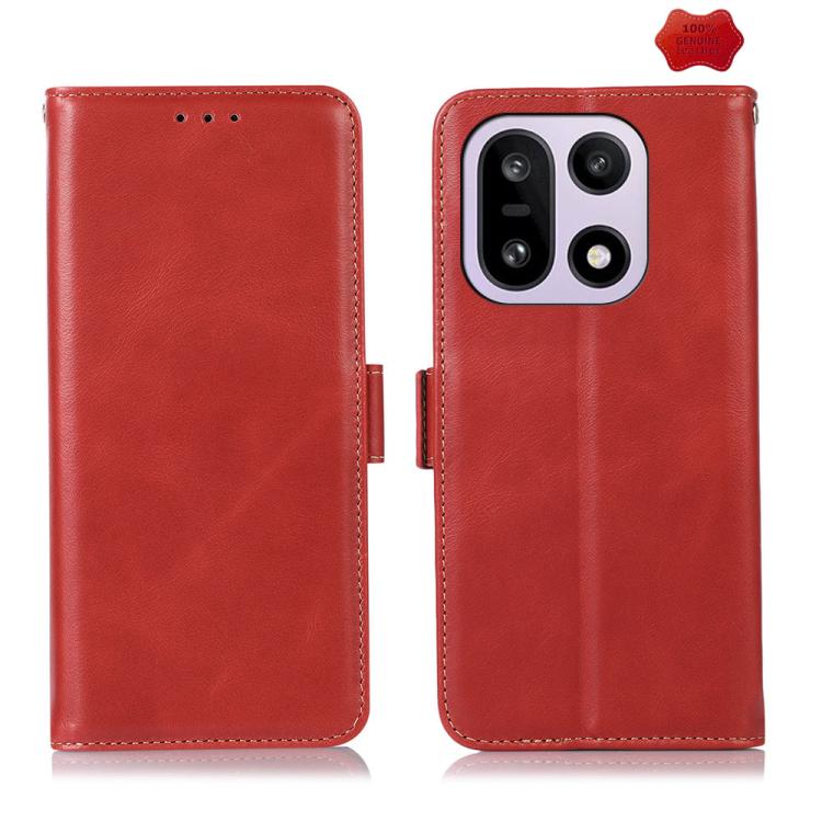 Custodia per telefono RFID in vera pelle con struttura magnetica Crazy Horse, For OnePlus Nord CE6 Lite 5G Global, For OnePlus Ace 6 Ultra, For OnePlus 15T, For OnePlus Turbo 6V / Turbo 6, For OnePlus 15R/Ace 6 5G/Ace 6T 5G, For OnePlus 15