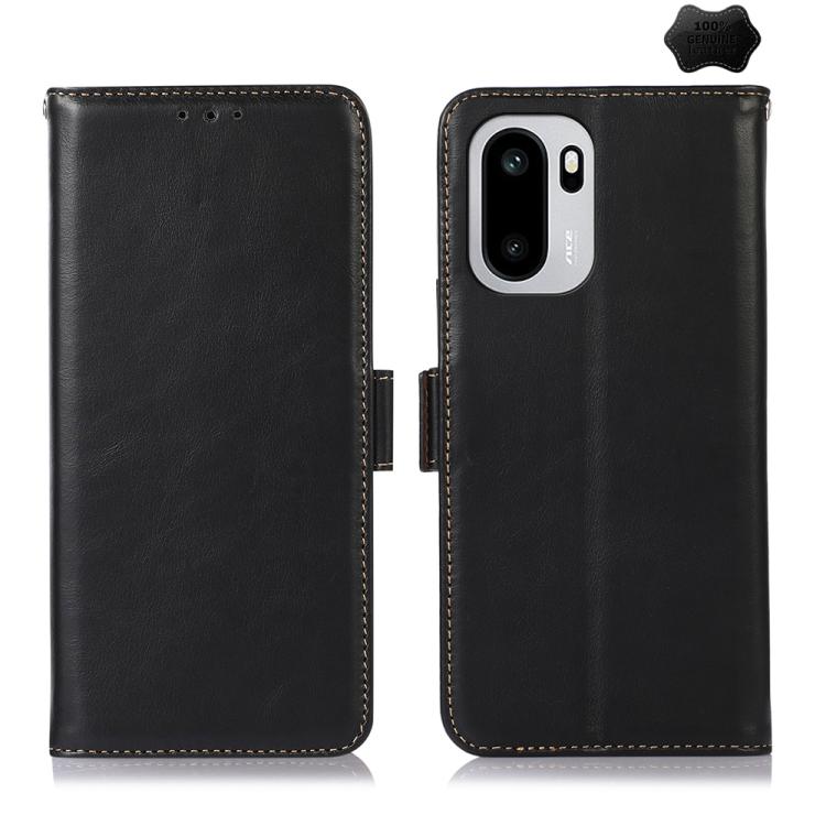 Custodia per telefono RFID in vera pelle con struttura magnetica Crazy Horse, For OnePlus Nord CE6 Lite 5G Global, For OnePlus Ace 6 Ultra, For OnePlus 15T, For OnePlus Turbo 6V / Turbo 6, For OnePlus 15R/Ace 6 5G/Ace 6T 5G, For OnePlus 15