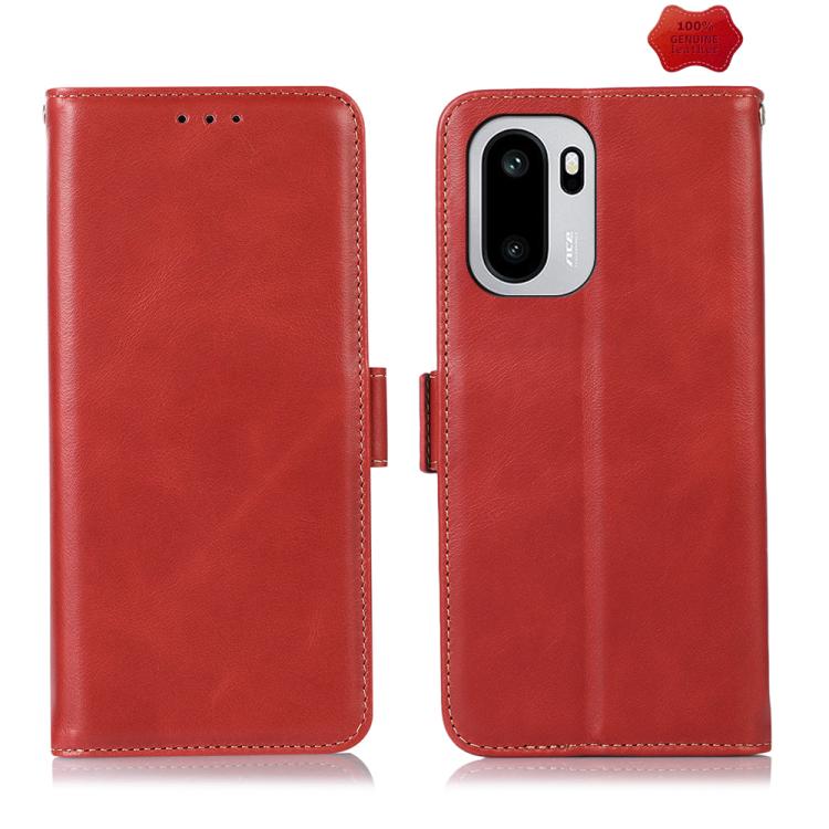 Custodia per telefono RFID in vera pelle con struttura magnetica Crazy Horse, For OnePlus Nord CE6 Lite 5G Global, For OnePlus Ace 6 Ultra, For OnePlus 15T, For OnePlus Turbo 6V / Turbo 6, For OnePlus 15R/Ace 6 5G/Ace 6T 5G, For OnePlus 15