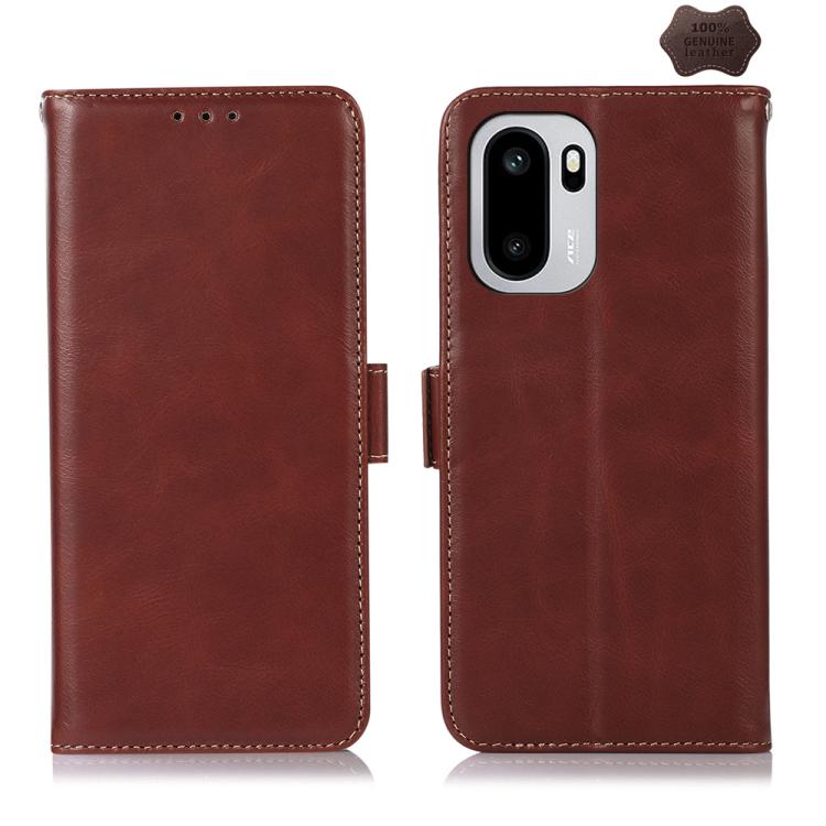Custodia per telefono RFID in vera pelle con struttura magnetica Crazy Horse, For OnePlus Nord CE6 Lite 5G Global, For OnePlus Ace 6 Ultra, For OnePlus 15T, For OnePlus Turbo 6V / Turbo 6, For OnePlus 15R/Ace 6 5G/Ace 6T 5G, For OnePlus 15