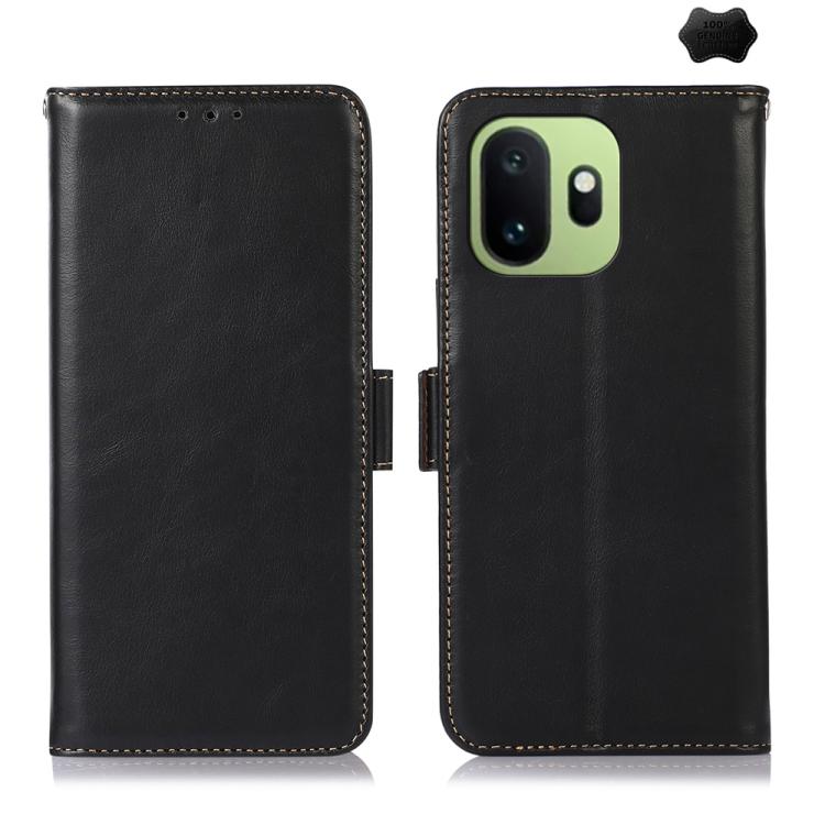 Custodia per telefono RFID in vera pelle con struttura magnetica Crazy Horse, For OnePlus Nord CE6 Lite 5G Global, For OnePlus Ace 6 Ultra, For OnePlus 15T, For OnePlus Turbo 6V / Turbo 6, For OnePlus 15R/Ace 6 5G/Ace 6T 5G, For OnePlus 15