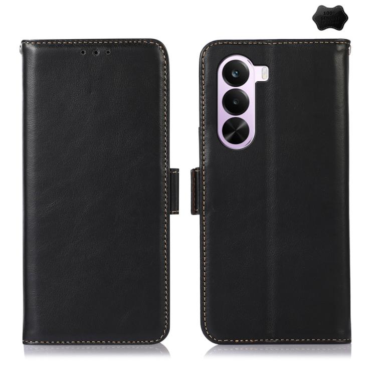 Custodia per telefono RFID in vera pelle con struttura magnetica Crazy Horse, For OnePlus Nord CE6 Lite 5G Global, For OnePlus Ace 6 Ultra, For OnePlus 15T, For OnePlus Turbo 6V / Turbo 6, For OnePlus 15R/Ace 6 5G/Ace 6T 5G, For OnePlus 15