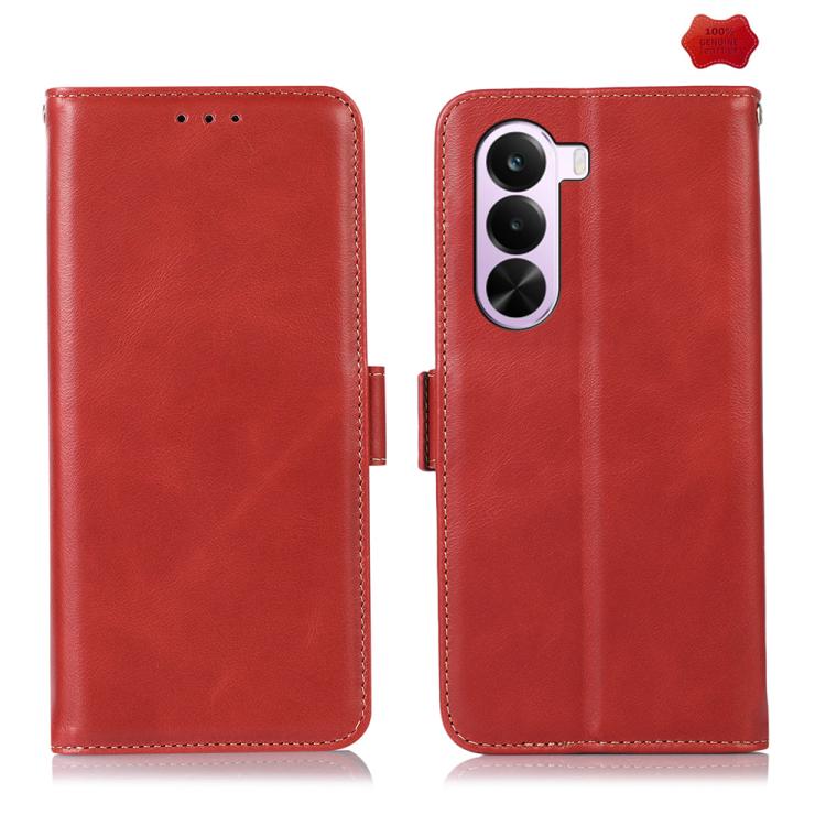 Custodia per telefono RFID in vera pelle con struttura magnetica Crazy Horse, For OnePlus Nord CE6 Lite 5G Global, For OnePlus Ace 6 Ultra, For OnePlus 15T, For OnePlus Turbo 6V / Turbo 6, For OnePlus 15R/Ace 6 5G/Ace 6T 5G, For OnePlus 15