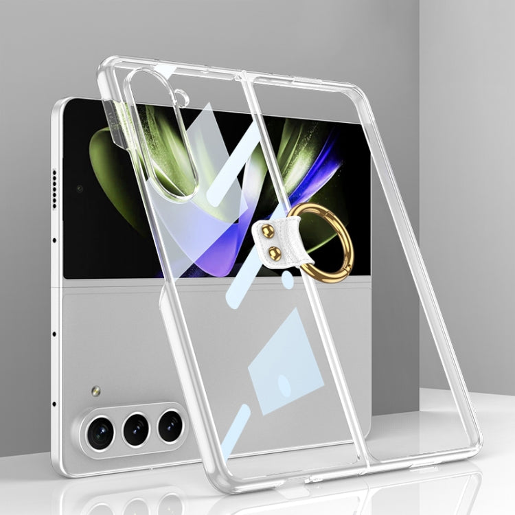 Custodia per telefono galvanica GKK con anello, For Samsung Galaxy Z Fold6, For Samsung Galaxy Z Fold5