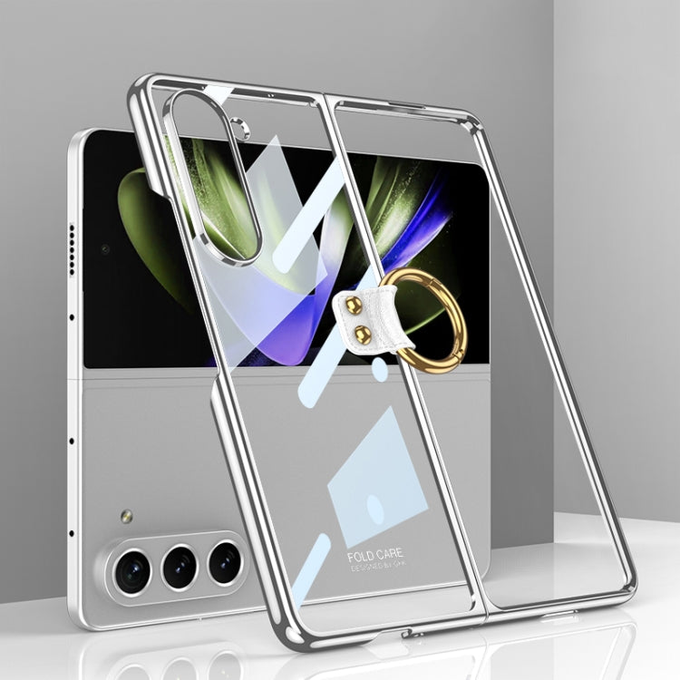Custodia per telefono galvanica GKK con anello, For Samsung Galaxy Z Fold6, For Samsung Galaxy Z Fold5