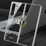 Custodia per telefono galvanica GKK con anello, For Samsung Galaxy Z Fold6, For Samsung Galaxy Z Fold5