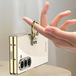Custodia per telefono galvanica GKK con anello, For Samsung Galaxy Z Fold6, For Samsung Galaxy Z Fold5