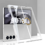 Custodia per telefono galvanica GKK con anello, For Samsung Galaxy Z Fold6, For Samsung Galaxy Z Fold5