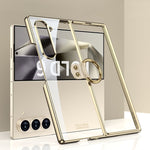 Custodia per telefono galvanica GKK con anello, For Samsung Galaxy Z Fold6, For Samsung Galaxy Z Fold5
