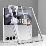 Custodia per telefono galvanica GKK con anello, For Samsung Galaxy Z Fold6, For Samsung Galaxy Z Fold5