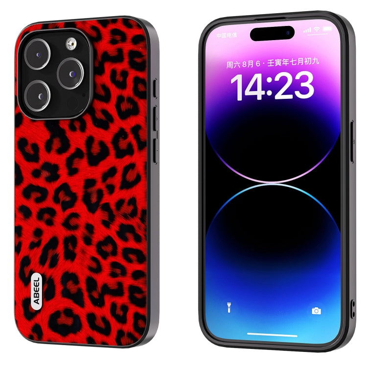 Custodia leopardata ABEEL per iPhone 15 e 14