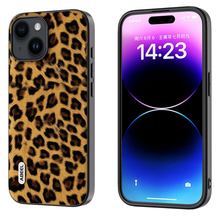 Custodia leopardata ABEEL per iPhone 15 e 14