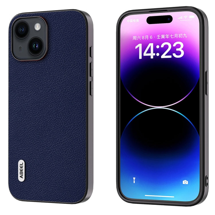 Custodia in vera pelle ABEEL per iPhone 14 e 15