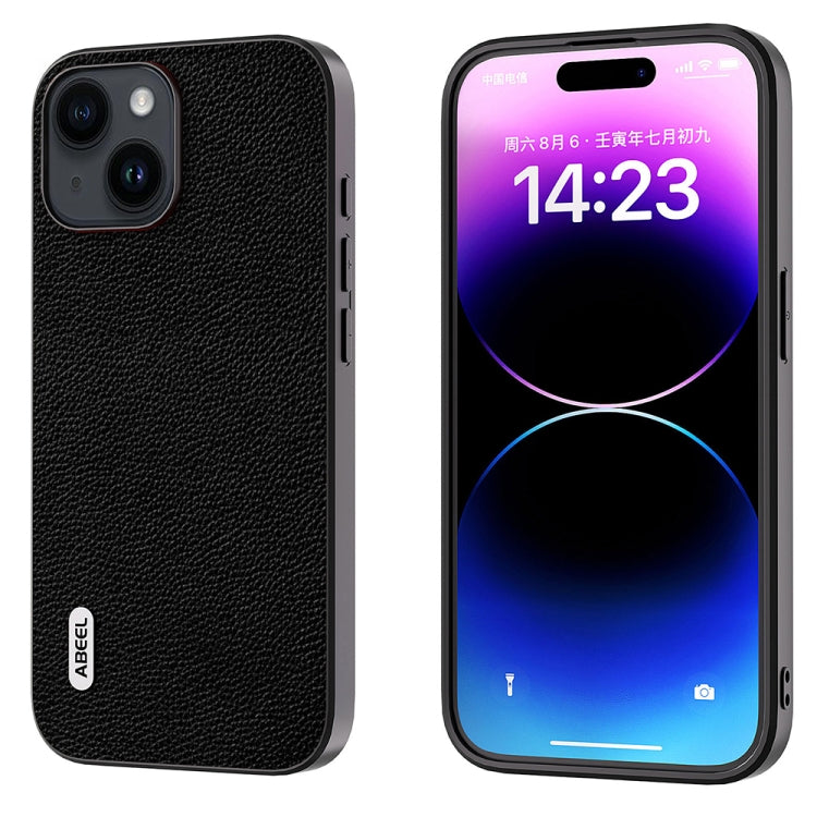 Custodia in vera pelle ABEEL per iPhone 14 e 15