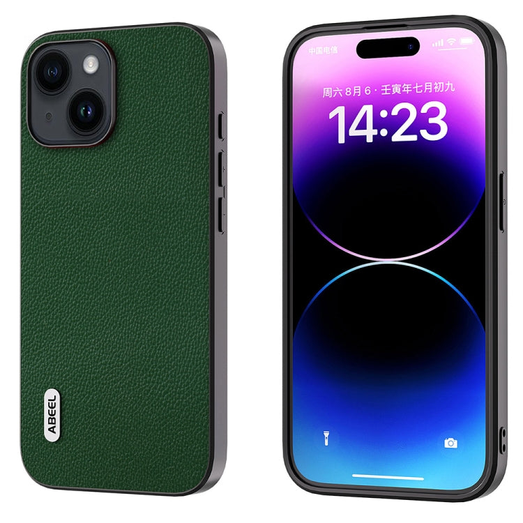 Custodia in vera pelle ABEEL per iPhone 14 e 15