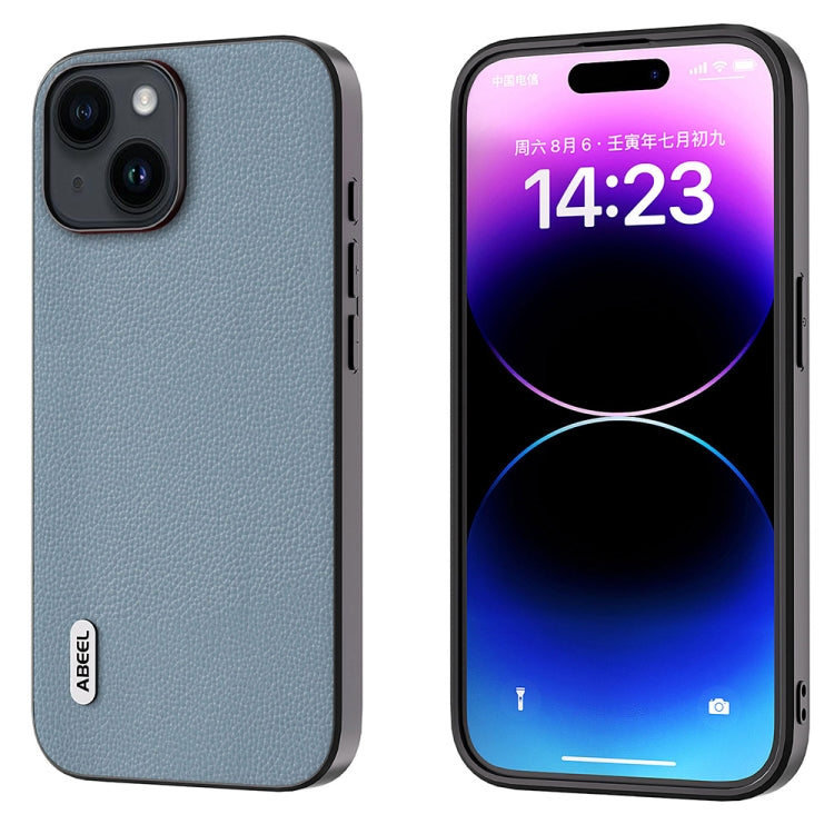 Custodia in vera pelle ABEEL per iPhone 14 e 15
