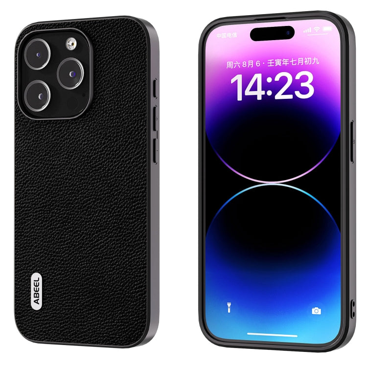 Custodia in vera pelle ABEEL per iPhone 14 e 15