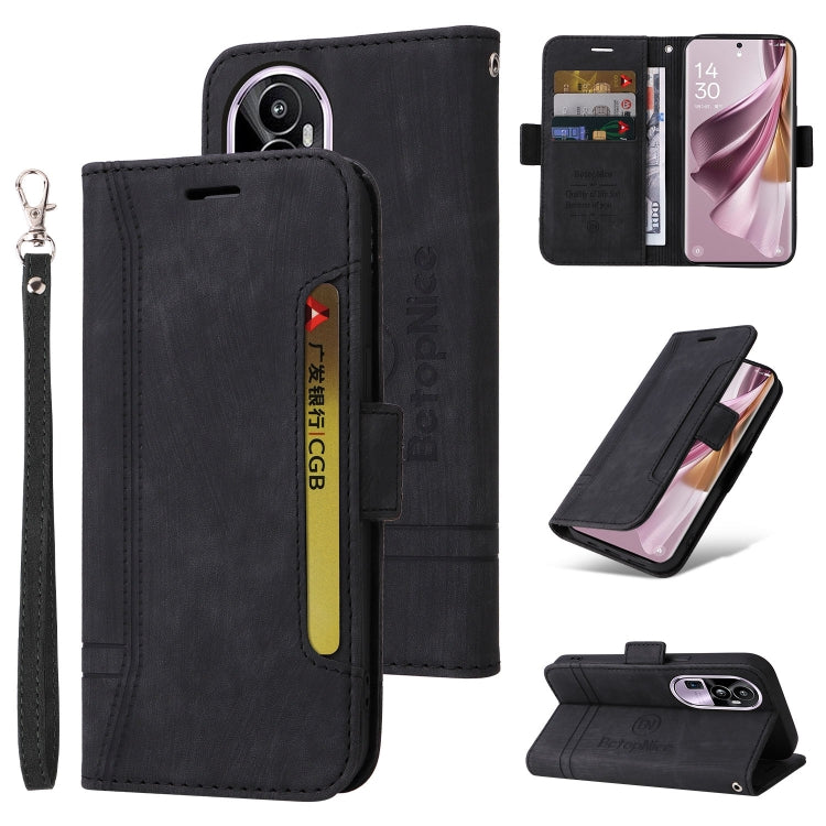 BETOPNICE Custodia per telefono in pelle con fibbia a doppio lato, For OPPO Reno11 Pro 5G Global, For OPPO Reno10 Pro+ 5G Global, For OPPO A1 5G / A98 / F23 5G, For OPPO A78 5G Global