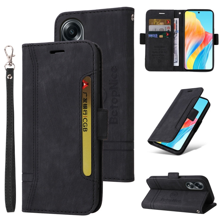 BETOPNICE Custodia per telefono in pelle con fibbia a doppio lato, For OPPO Reno10 5G Global/Reno10 Pro 5G Global, For OPPO A58 4G, For OPPO Reno11 5G Global, For OPPO A78 4G