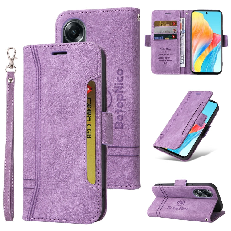 BETOPNICE Custodia per telefono in pelle con fibbia a doppio lato, For OPPO Reno10 5G Global/Reno10 Pro 5G Global, For OPPO A58 4G, For OPPO Reno11 5G Global, For OPPO A78 4G