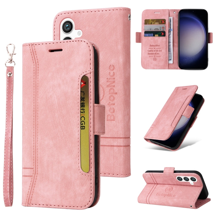 Custodia portafoglio in pelle con fibbia per Samsung Galaxy S24+