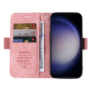 Custodia portafoglio in pelle con fibbia per Samsung Galaxy S24+