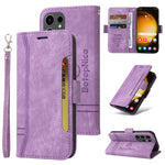 Custodia portafoglio in pelle per smartphone Samsung Galaxy
