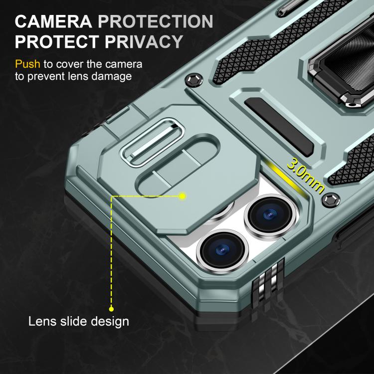 Custodia armatura in TPU e PC per iPhone 16e e Pro Max